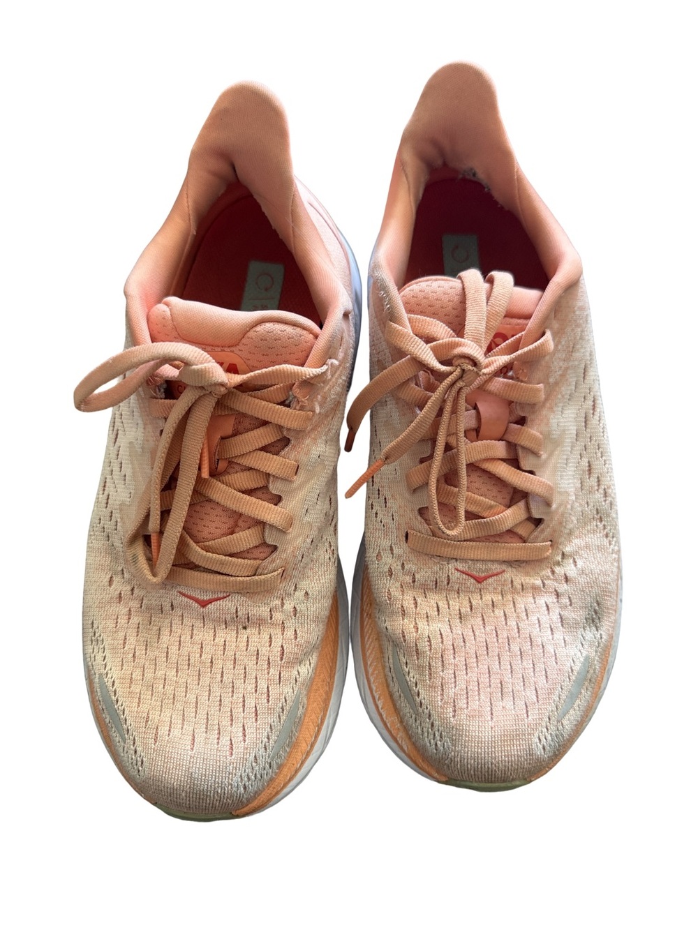 Hoka Peach Orange Knit Women's Running Shoes - Lightweight Comfort